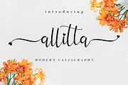 Allitta, a Script Font by AEN Creative Studio (Thumbnail 1 of 11)