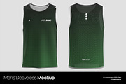 Men's Sleeveless Mockup, a Shirt Mockup by graphicook (Thumbnail 1 of 4)