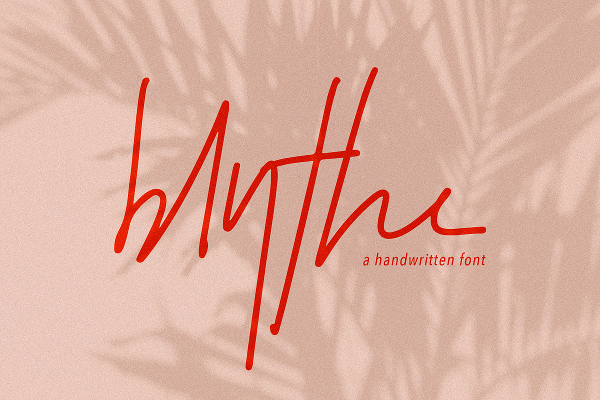 blythe | genuine handwritten font, a Script Font by Blythe Green (Photo 1 of 16)
