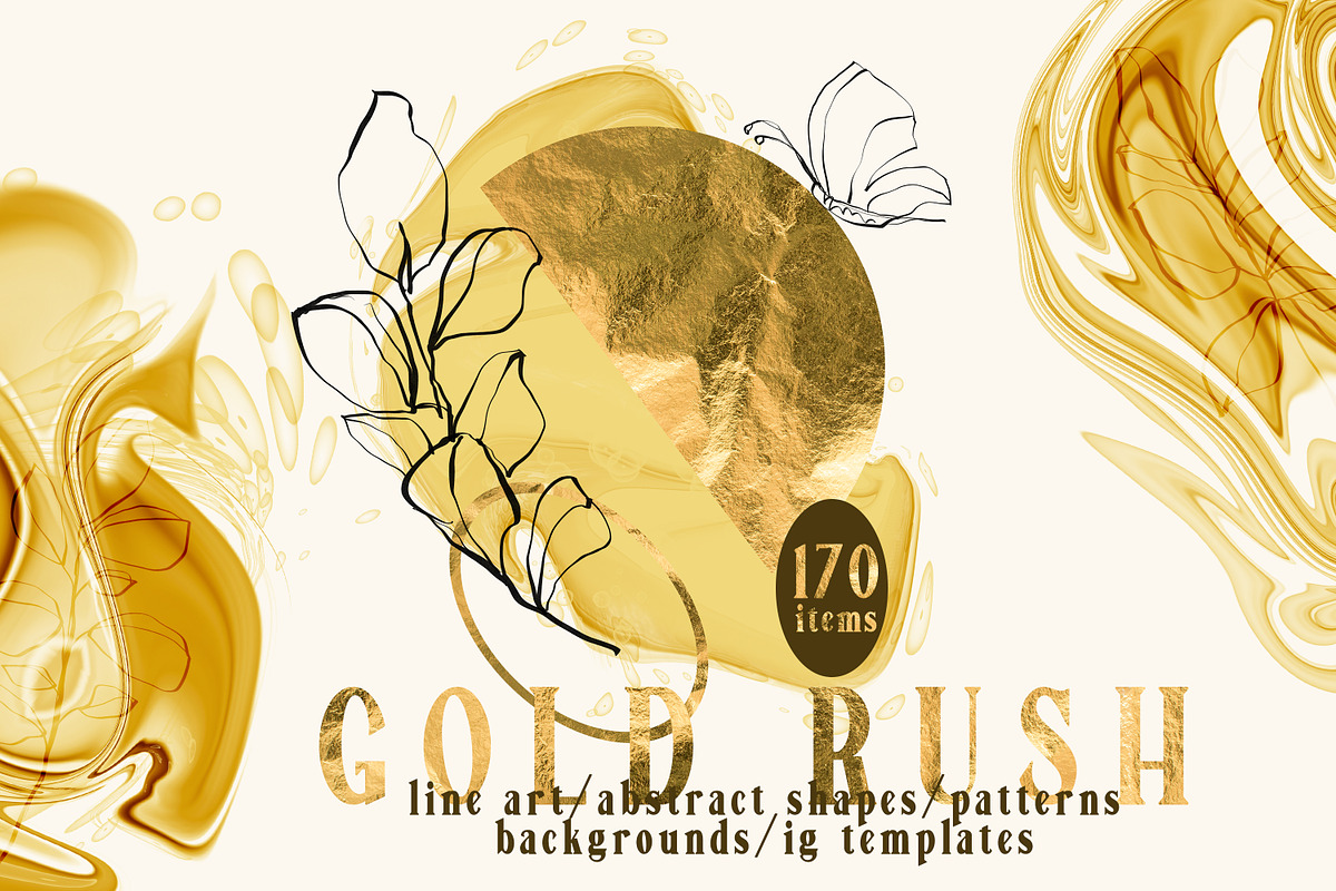 GOLD RUSH abstract collection, a Texture Graphic by Tiana Geo (Photo 1 of 19)
