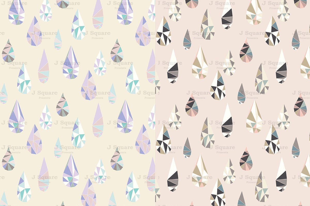 Crystal Raindrop Vector Swatches preview 2