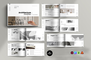Architecture Portfolio Landscape, a Brochure Template by Spark_Creative