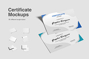 Certificate Mockups, an Advertising Mockup by graphiccrew (Thumbnail 1 of 10)