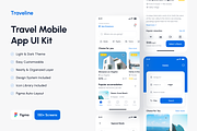 Traveline - Travel and Lifestyle App, an UI Kit Template by Unpixel Design (Thumbnail 1 of 5)