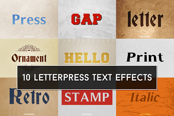 Letterpress Text Effects preview 3