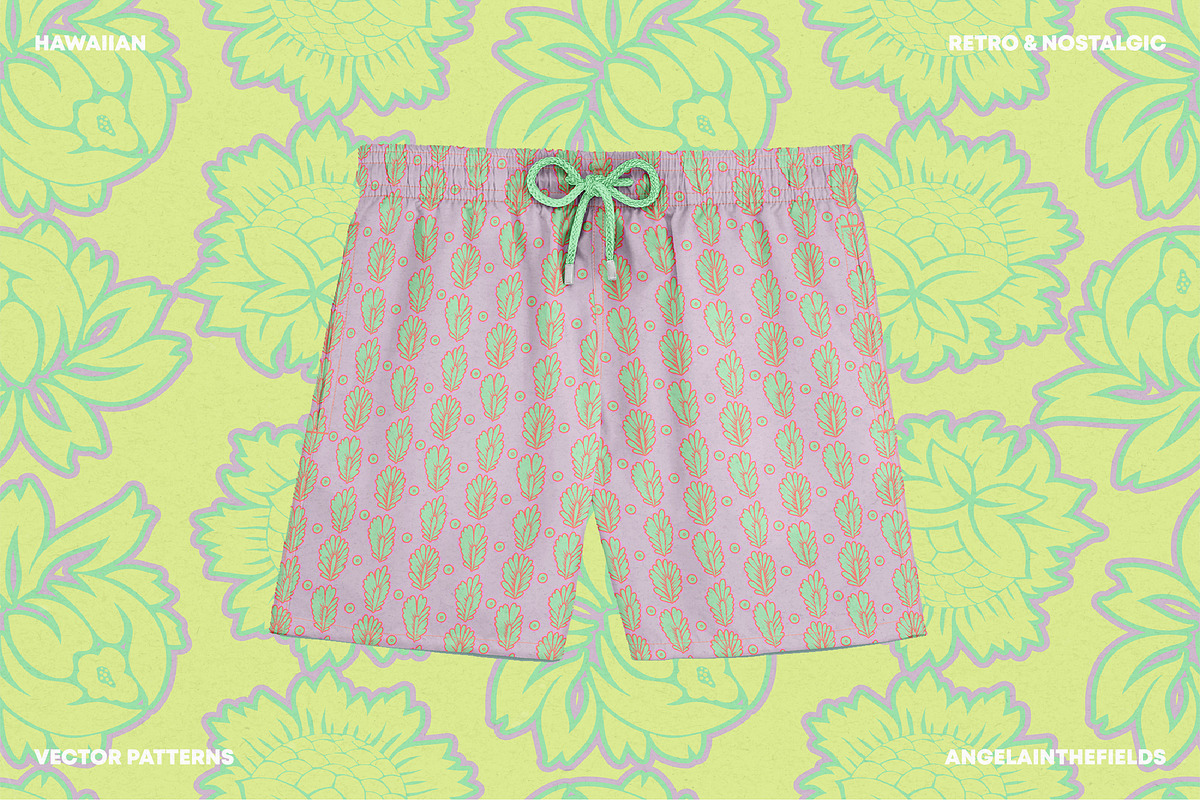 Vintage Hawaiian Vector Patterns, a Pattern Graphic by angelainthefields (Photo 2 of 10)