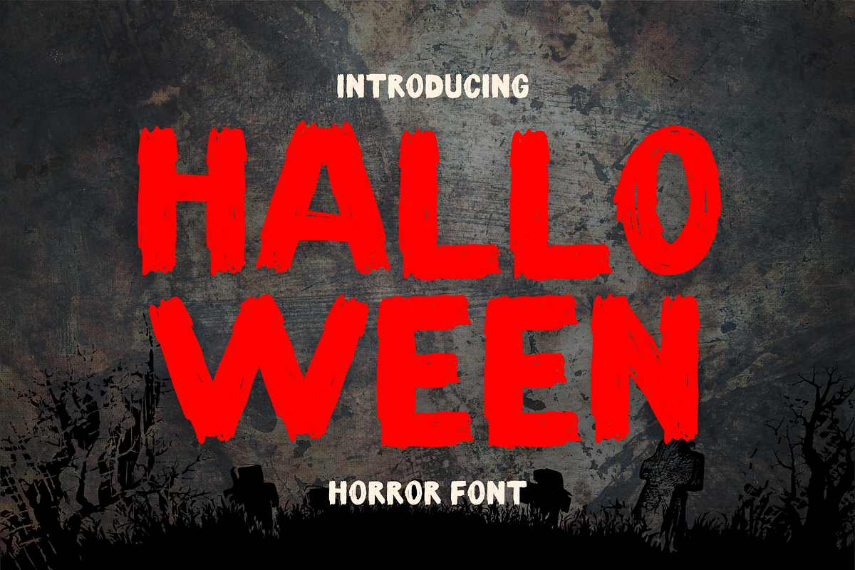 Halloween is a cool Halloween font, a Sans Serif Font by Brown Cupple (Photo 1 of 6)