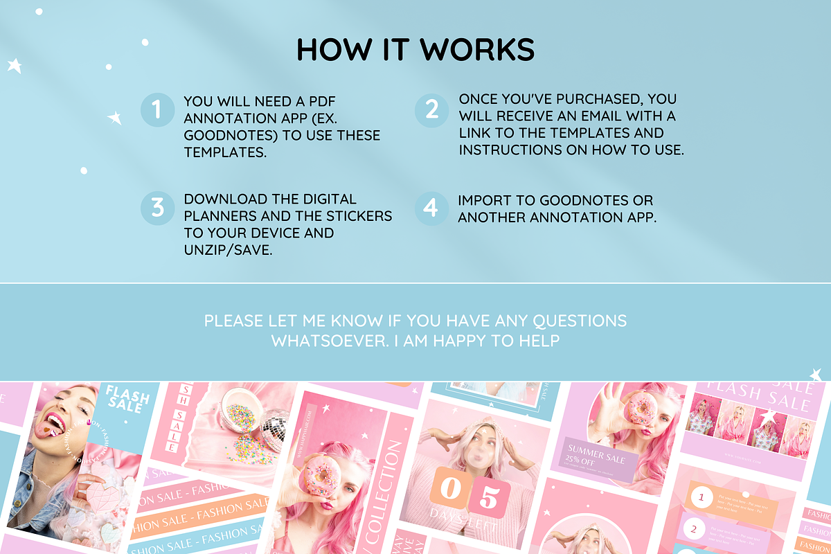 Cute Digital Life Planner 750+ pages, a Templates & Theme by SunshineStudioBoutique (Photo 9 of 9)