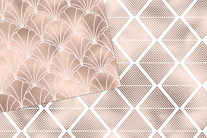 Blush Pink Art Deco Patterns