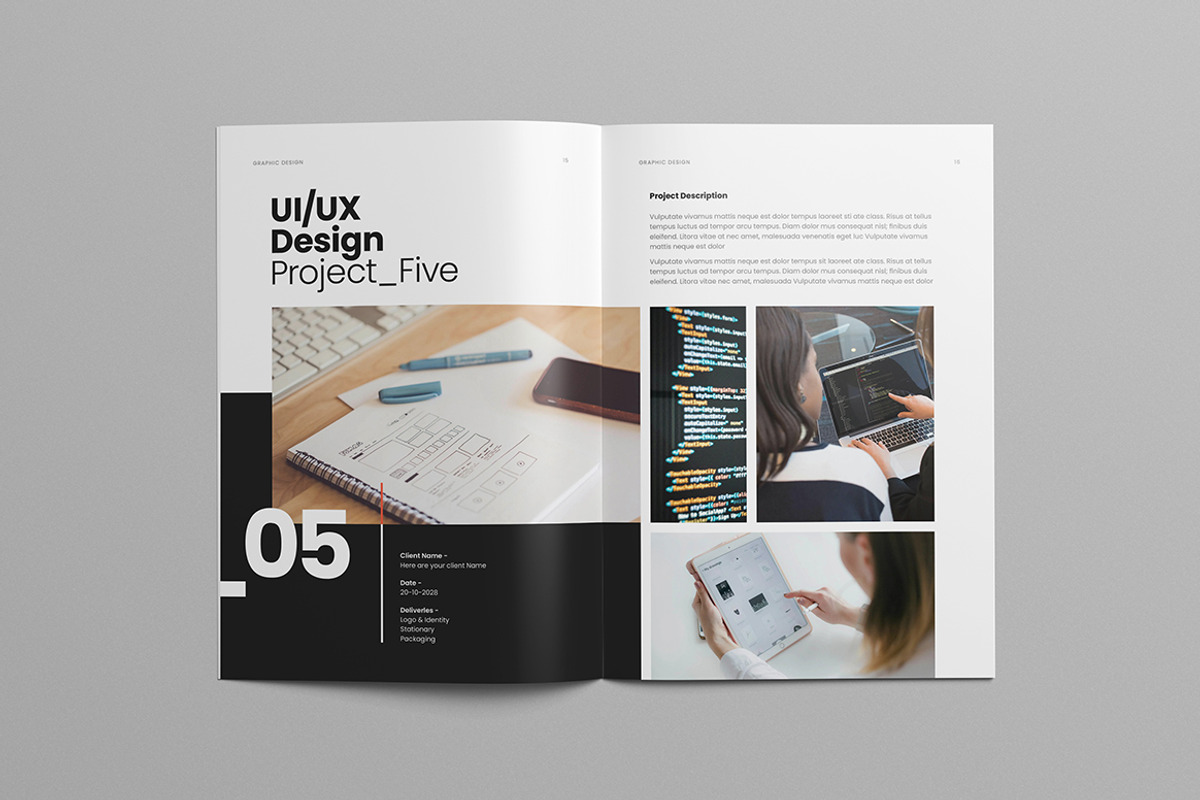 Designer Portfolio Layout, a Brochure Template by HiveArts (Photo 8 of 9)