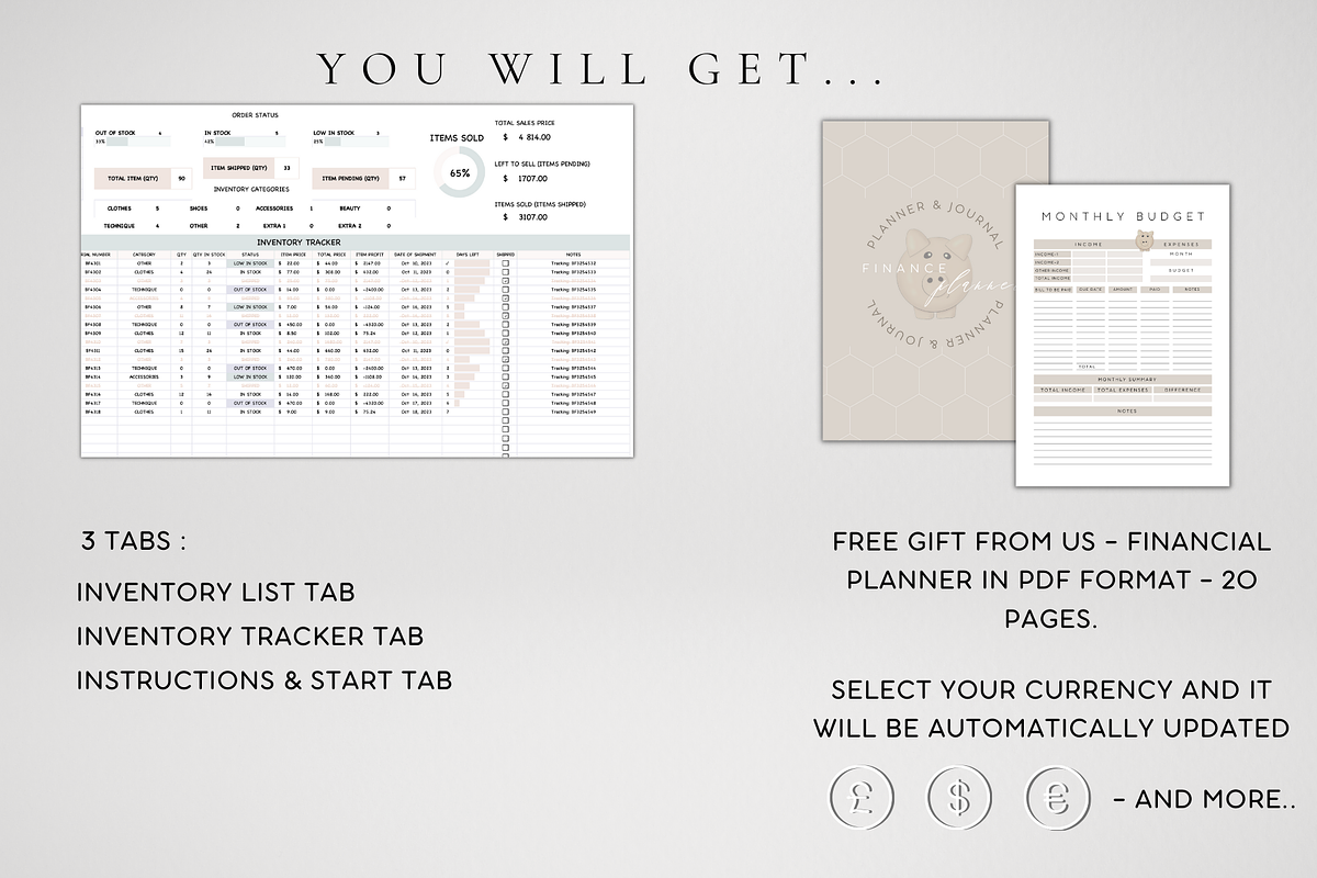 Business Inventory Tracker Template, a Templates & Theme by BRANDcontent (Photo 7 of 8)