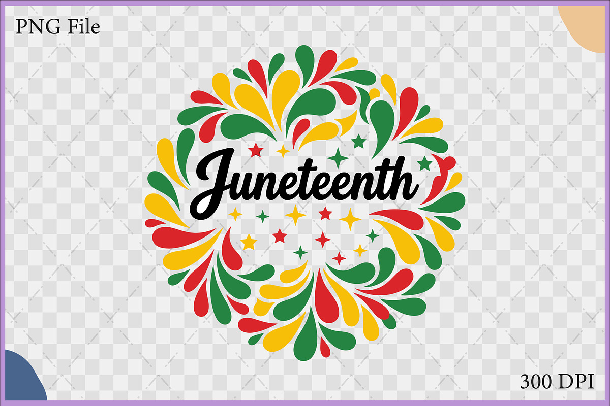 Juneteenth Splash Swirl Wreath SVG, a Decorative Illustration by Gfx Expert Team (Photo 3 of 3)