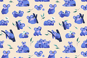 Cute koalas set, cards, patterns, an Animal Illustration by PaperTrident (Thumbnail 6 of 17)