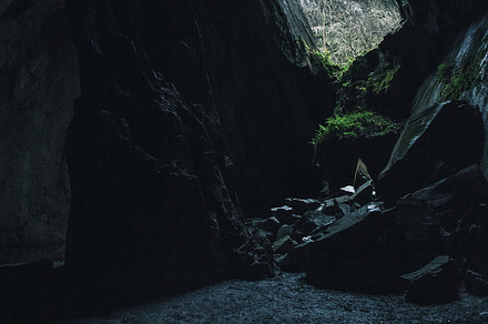 Dark Cave with Natural Opening