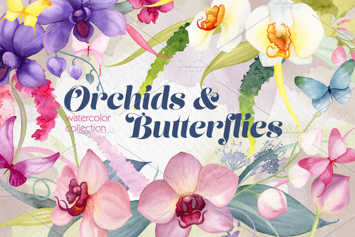 Tropical Watercolor Flowers, an Illustration by Watercolor Nomads (Photo 1 of 3)