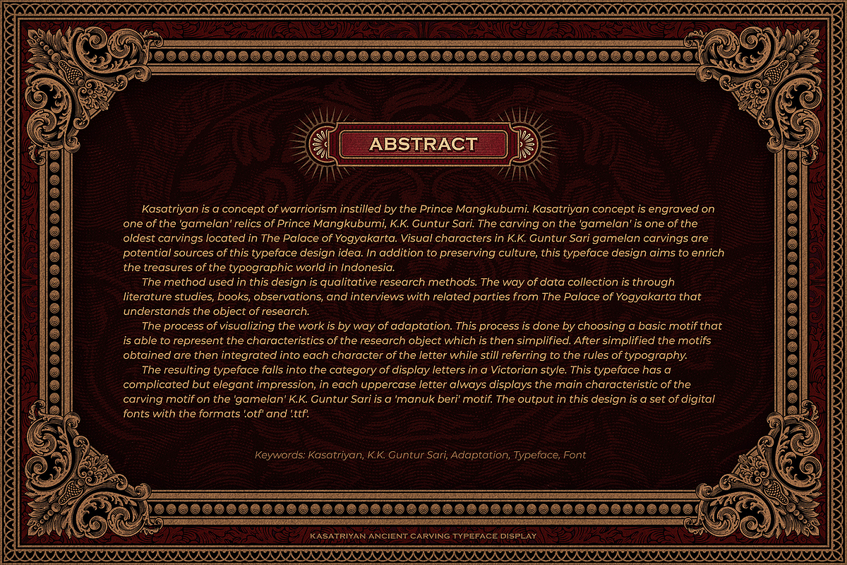 Kasatriyan Ancient Typeface, a Serif Font by Sitintahitam (Photo 2 of 24)