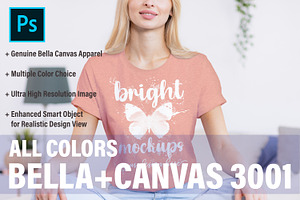 Bella Canvas 3001 T-shirt Mockup
