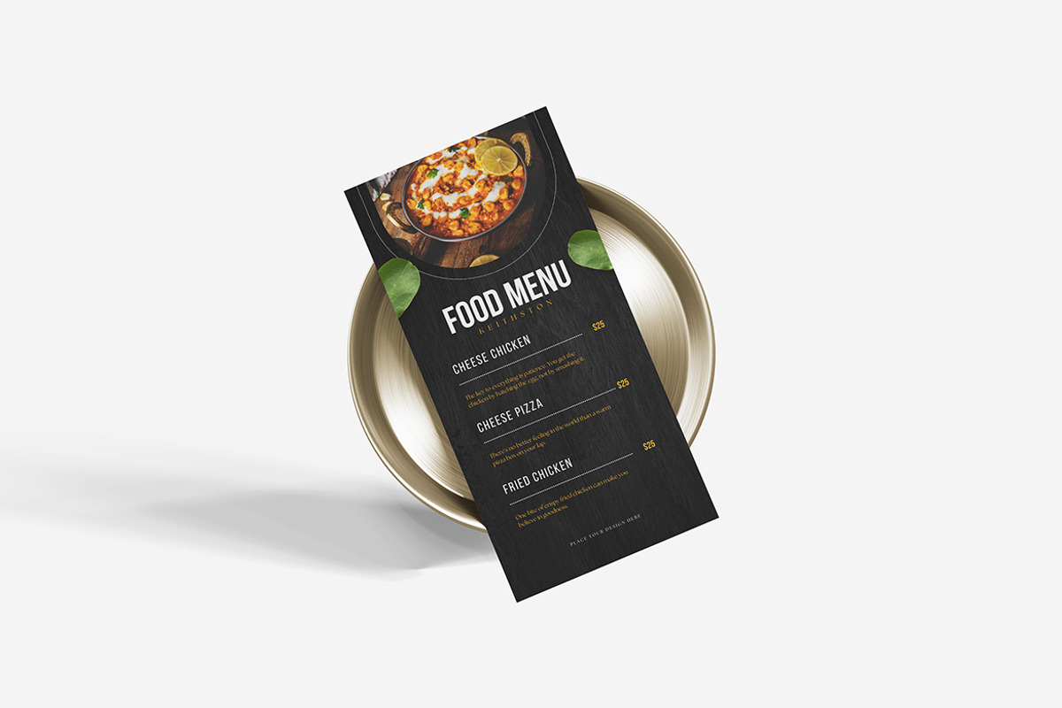 Menu Mockup, a Product Mockup by MrLetters (Photo 2 of 5)
