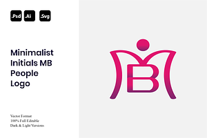 Minimalist Initials MB People Logo, a Branding & Logo Template by Luxury Logos