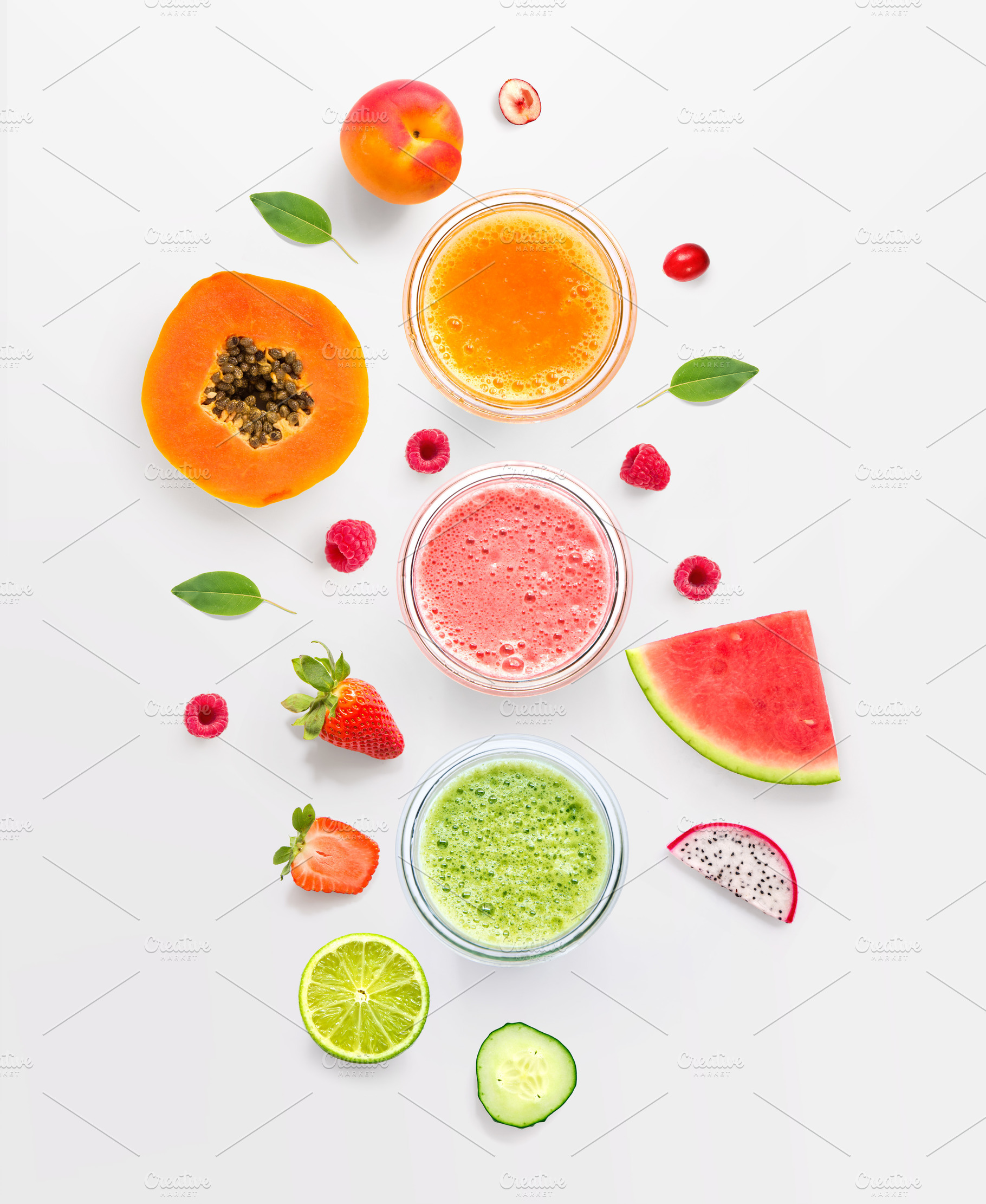 Smoothies with fruits, a Food & Drink Photo by StudioPhoto