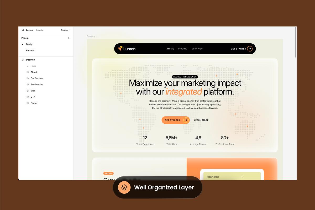 Marketing Agency Landing Page, a Landing Page Template by SLAB! Design (Photo 2 of 3)