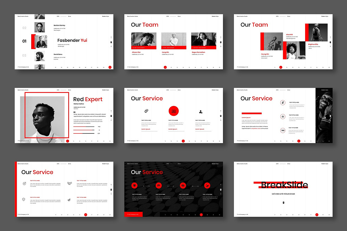 Red – Business PowerPoint Template, a Presentation Template by Dens Creative Studio (Photo 3 of 6)