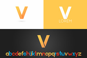 Letter V logo vector icon