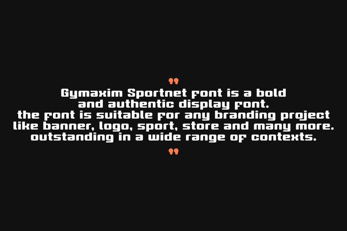 Gymaxim Sportnet, a Sans Serif Font by QR Design Studio (Photo 8 of 11)