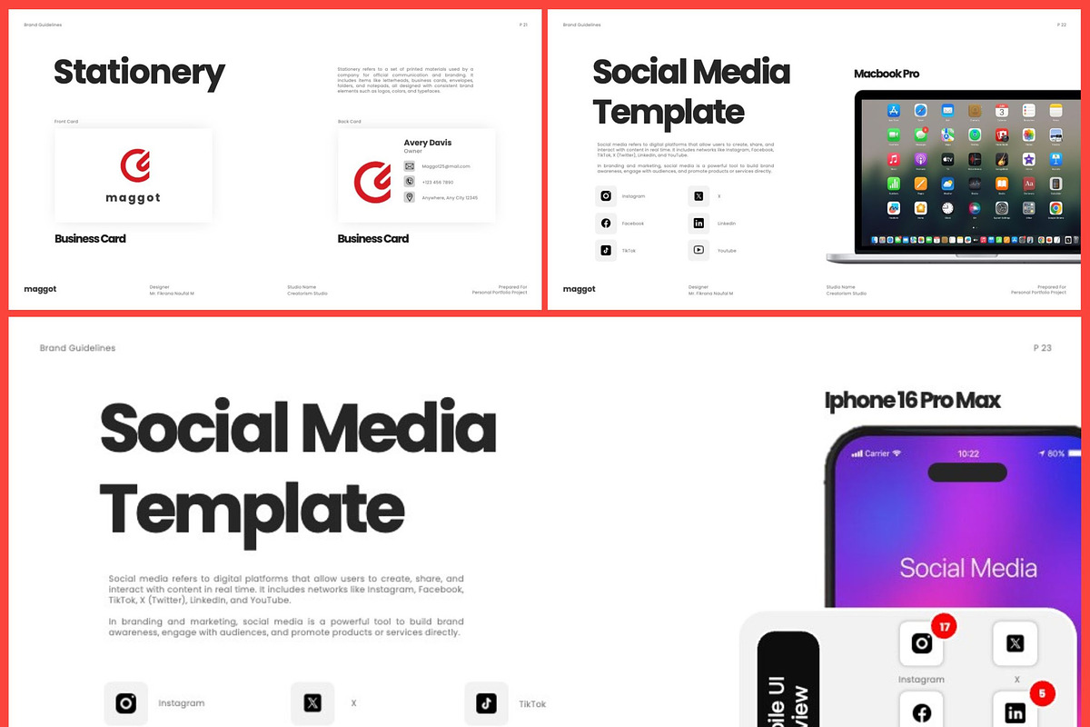 Maggot - Brand Guideline GSL, a Presentation Template by Creatorism (Photo 10 of 13)