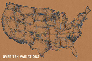 United States Map - AI & PSD