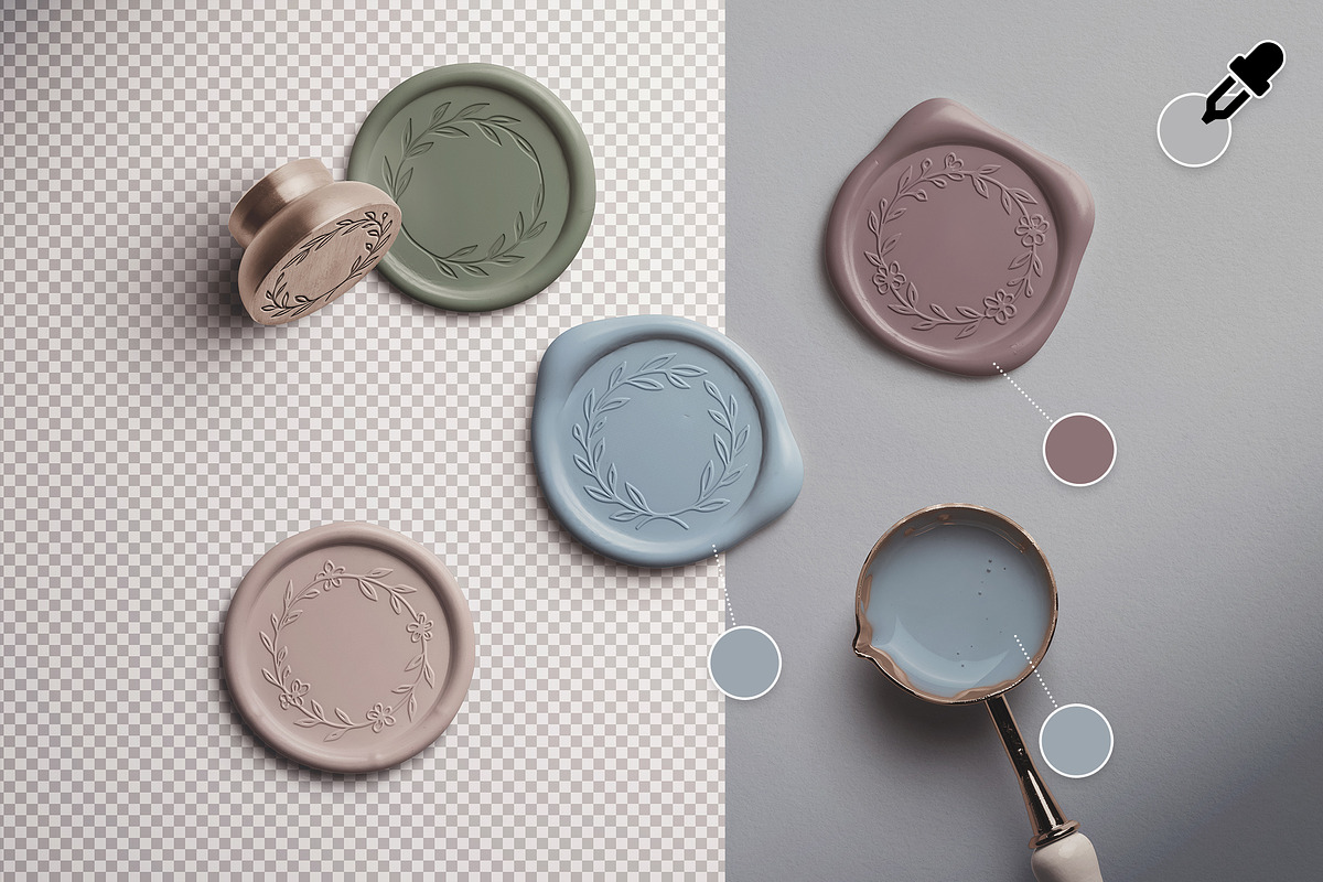 Wax Seal Close‑Up Mockup, a Product Mockup by Custom Scene (Photo 5 of 11)