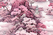 SAKURA SERENADE Toile De Jouy, a Pattern Graphic by RefinedFantasyStudio (Thumbnail 2 of 9)