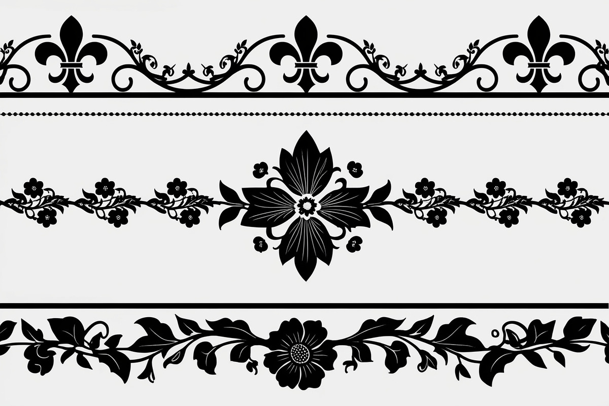 Beautiful floral decoration elements, an Illustration by Amazin_art (Photo 7 of 17)