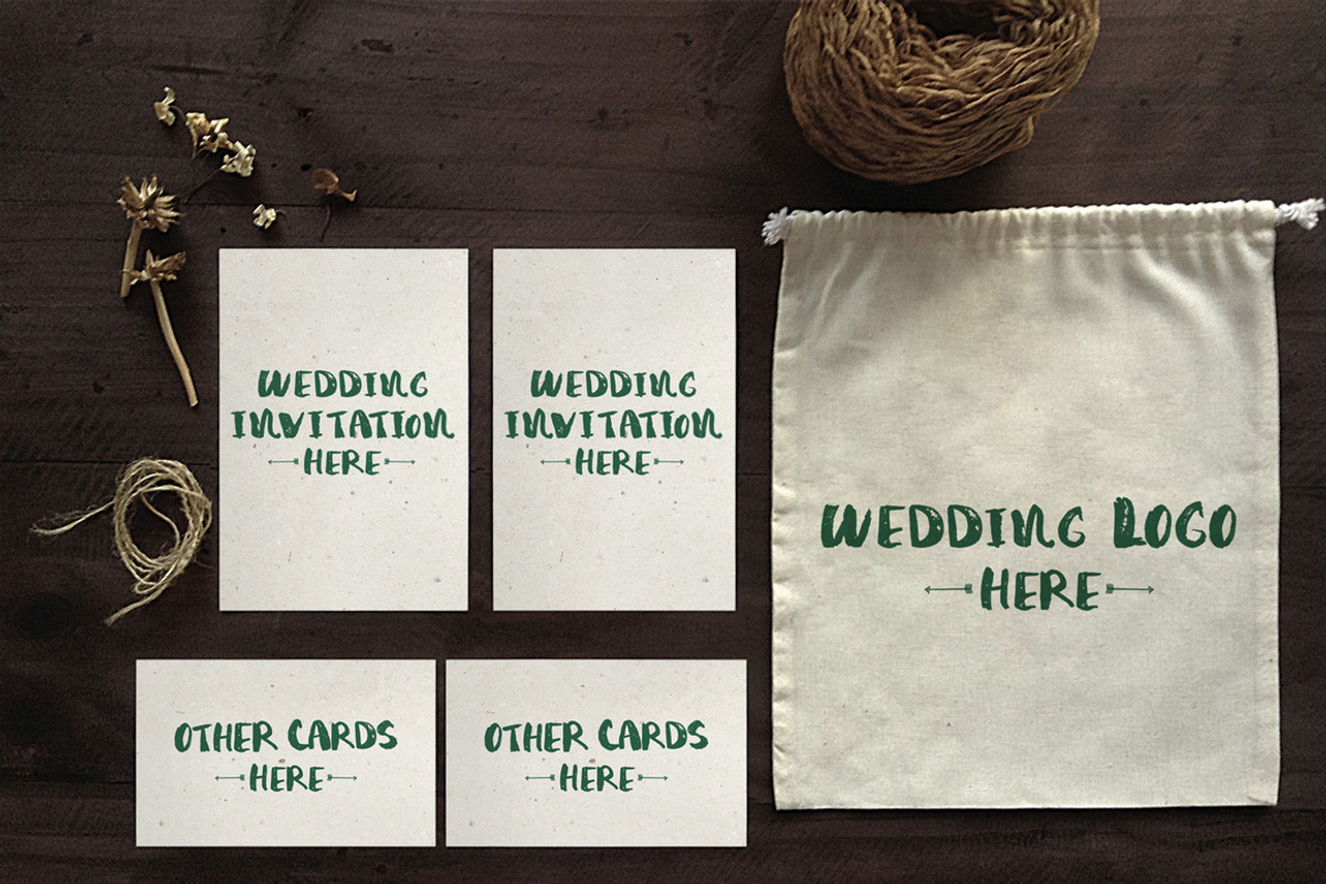 Simple Wedding Invitation Mockups, a Mockup by BlueRobinDesignShop (Photo 1 of 5)