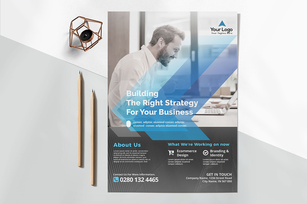 Corporate Bussiness Flyer Template, a Flyer Template by jobnabru (Photo 2 of 2)