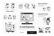 Animated E Learning Icons, a Solid Icon by Prosymbols (Thumbnail 4 of 7)