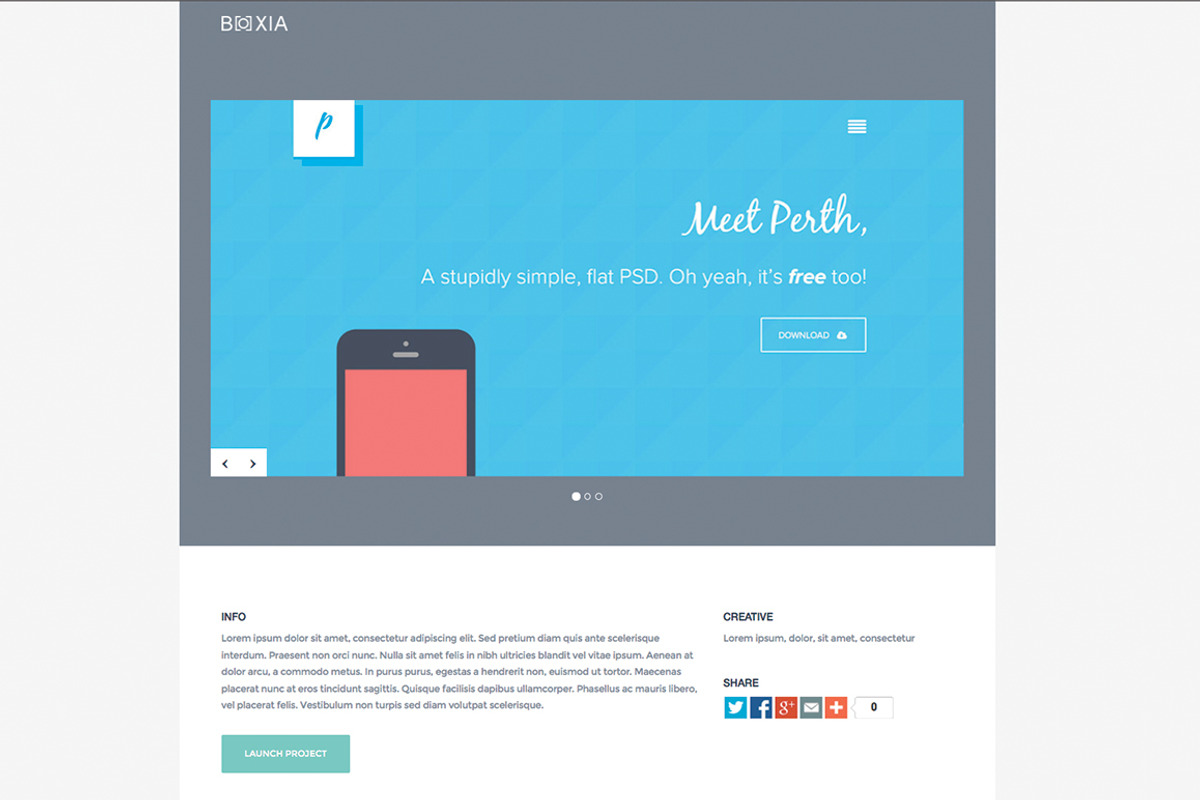 Boxia - One Page Theme, a Bootstrap Template by Theme Armada (Photo 3 of 3)
