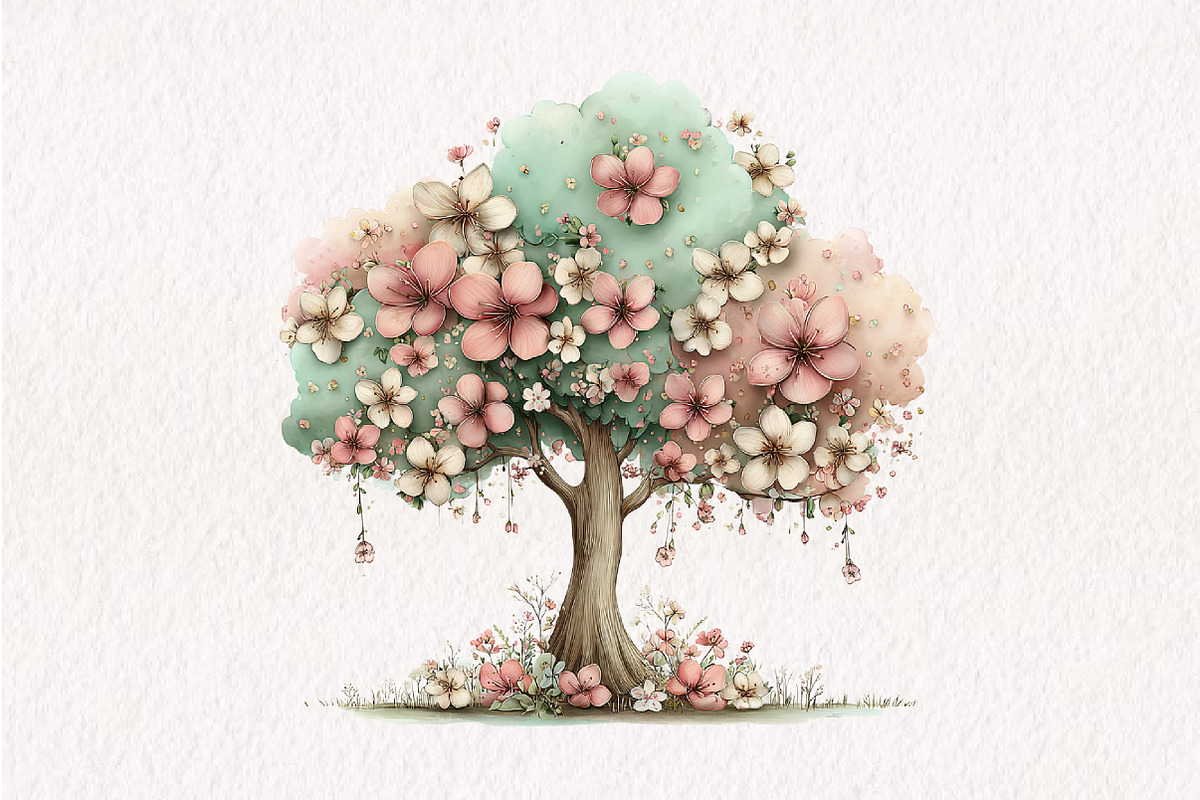 Tree Happy Spring Sublimation, an Illustration by CreationArt (Photo 8 of 10)