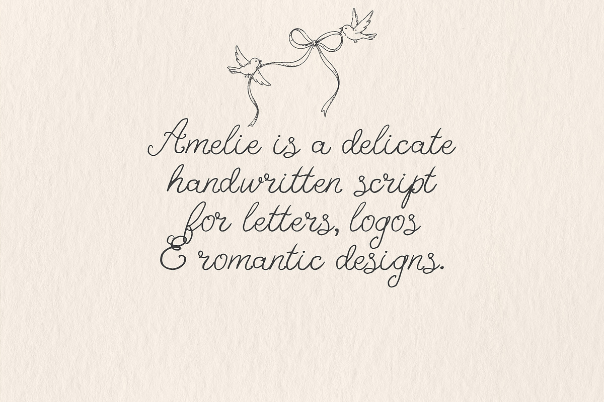 Dear Amelie - Delicate Script Font, a Handwritten Font by BilberryCreates (Photo 8 of 9)