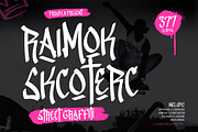 Raimok Skcoterc - Graffiti Font, a Handwritten Font by twinstd (Thumbnail 1 of 9)