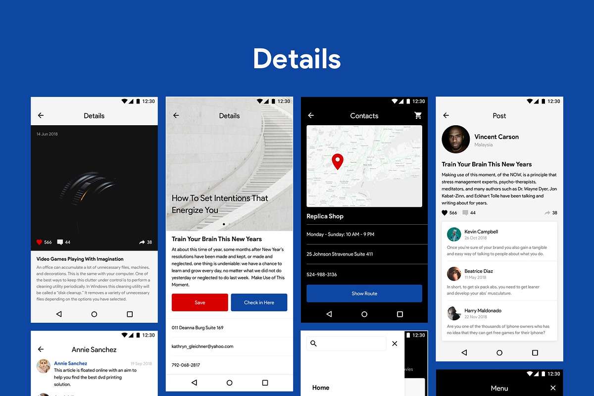 Replica Android UI Kit, an UI Kit Template by Craftwork (Photo 11 of 13)