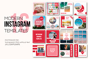 Instagram modern templates, a Social Media Template by Iryna Danyliuk (Thumbnail 1 of 6)