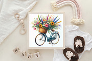 Watercolor Summer Flower Clipart, an Illustration by CraftArtStudio (Thumbnail 6 of 6)