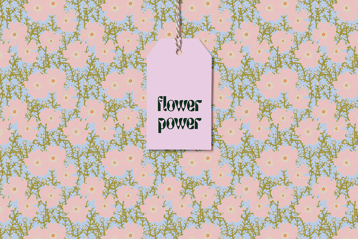 Flower Power Retro Pattern Set, a Pattern Graphic by Emma Make (Photo 4 of 12)
