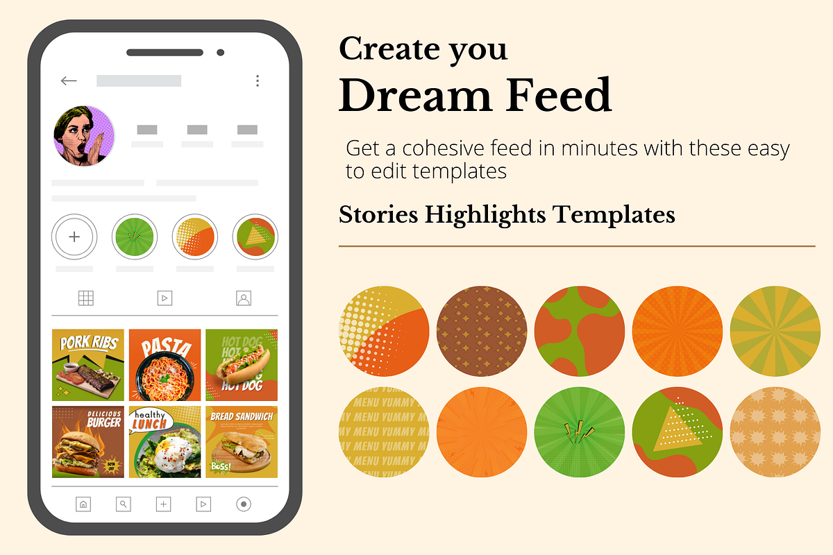 Food Instagram Templates for Canva, a Social Media Template by Sakura Digitals (Photo 8 of 8)
