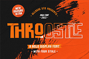 Throostle a Bold Display Font Family, a Sans Serif Font by Allouse Studio (Thumbnail 1 of 10)