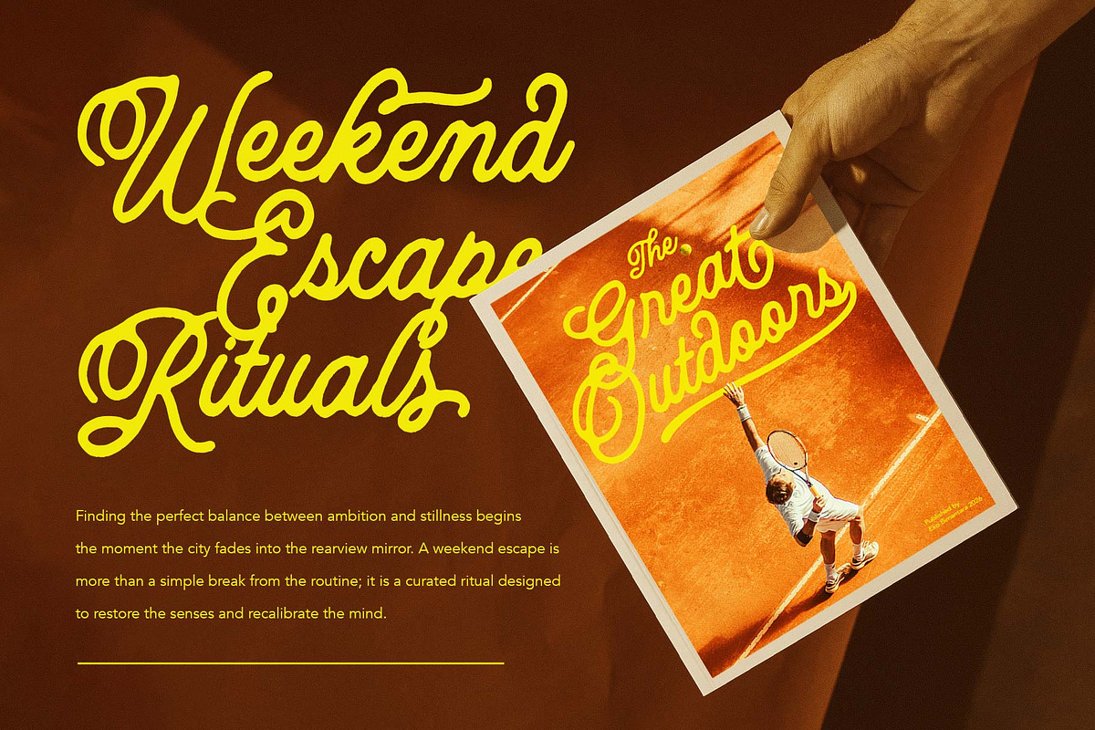 Gold Yard; Vintage Script, a Script Font by Eko Bimantara (Photo 5 of 10)
