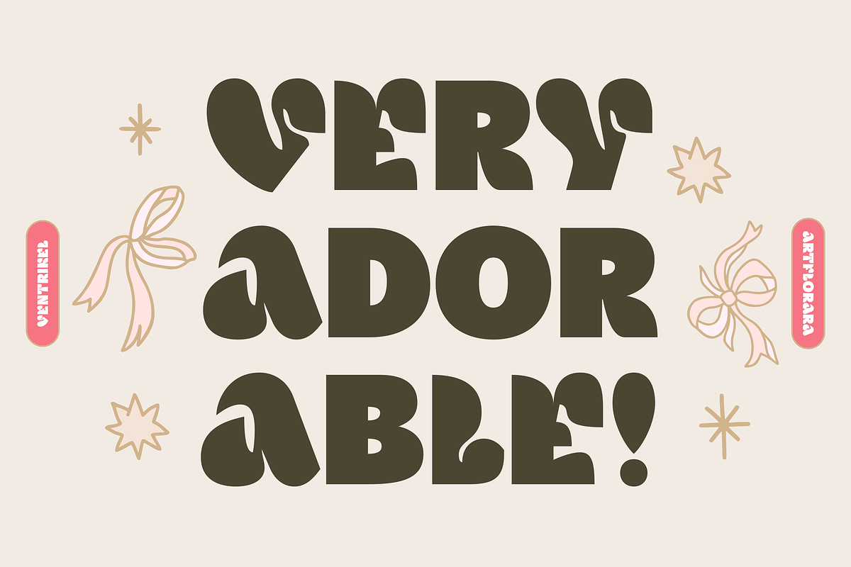 VENTRIKEL - ExtraBold Display Font, a Sans Serif Font by Artflorara (Photo 3 of 19)