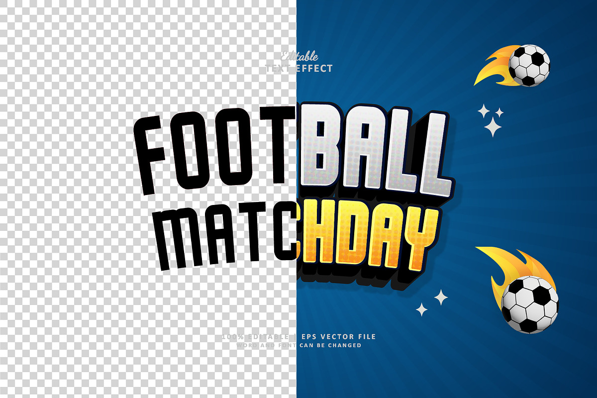 Text Effect Football Matchday, a Layer Style Add-On by Navy Graphic (Photo 2 of 2)