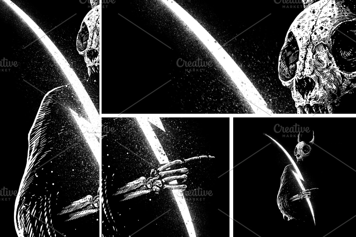 Thunder satan | T-shirt design, an Illustration by Design by sebrodbrick (Photo 1 of 2)
